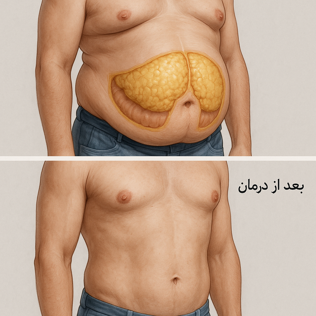 درمان شکم کورتیزولی