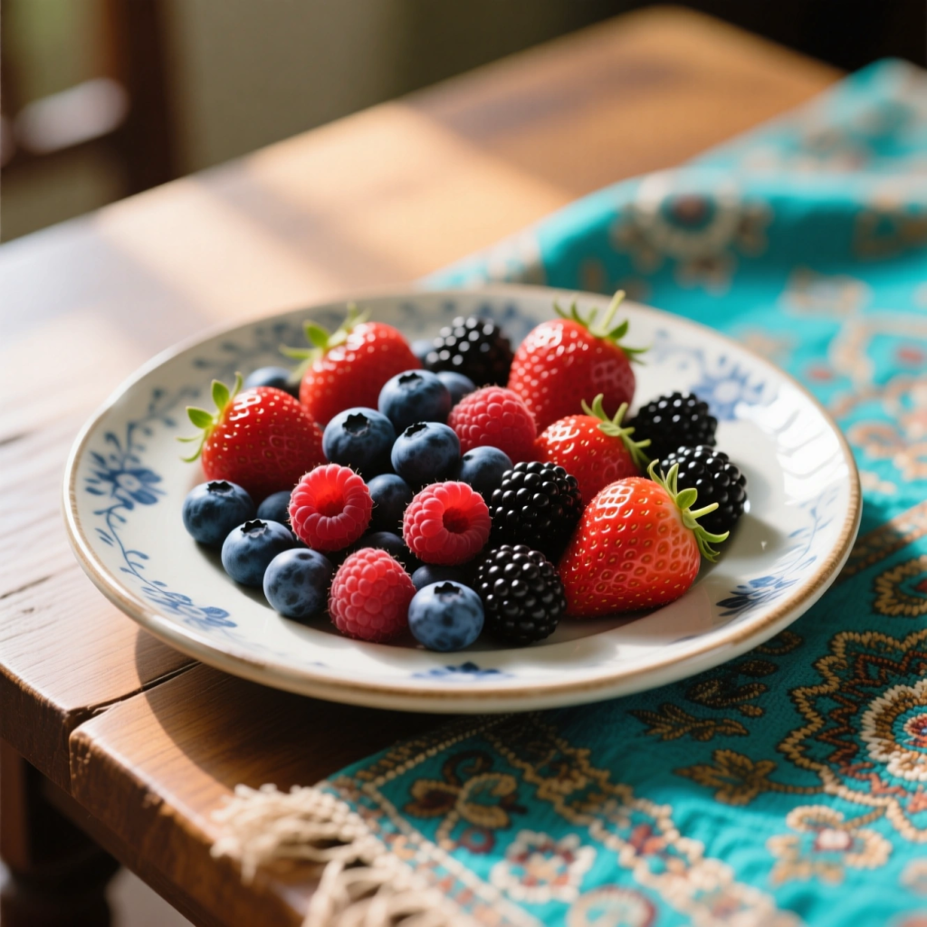 توت‌فرنگی، بلوبری، تمشک و شاه‌توت