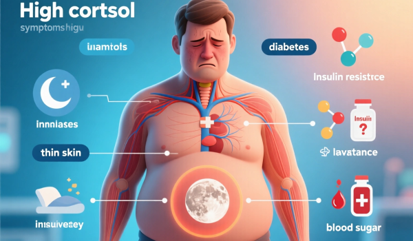 علائم کورتیزول بالا