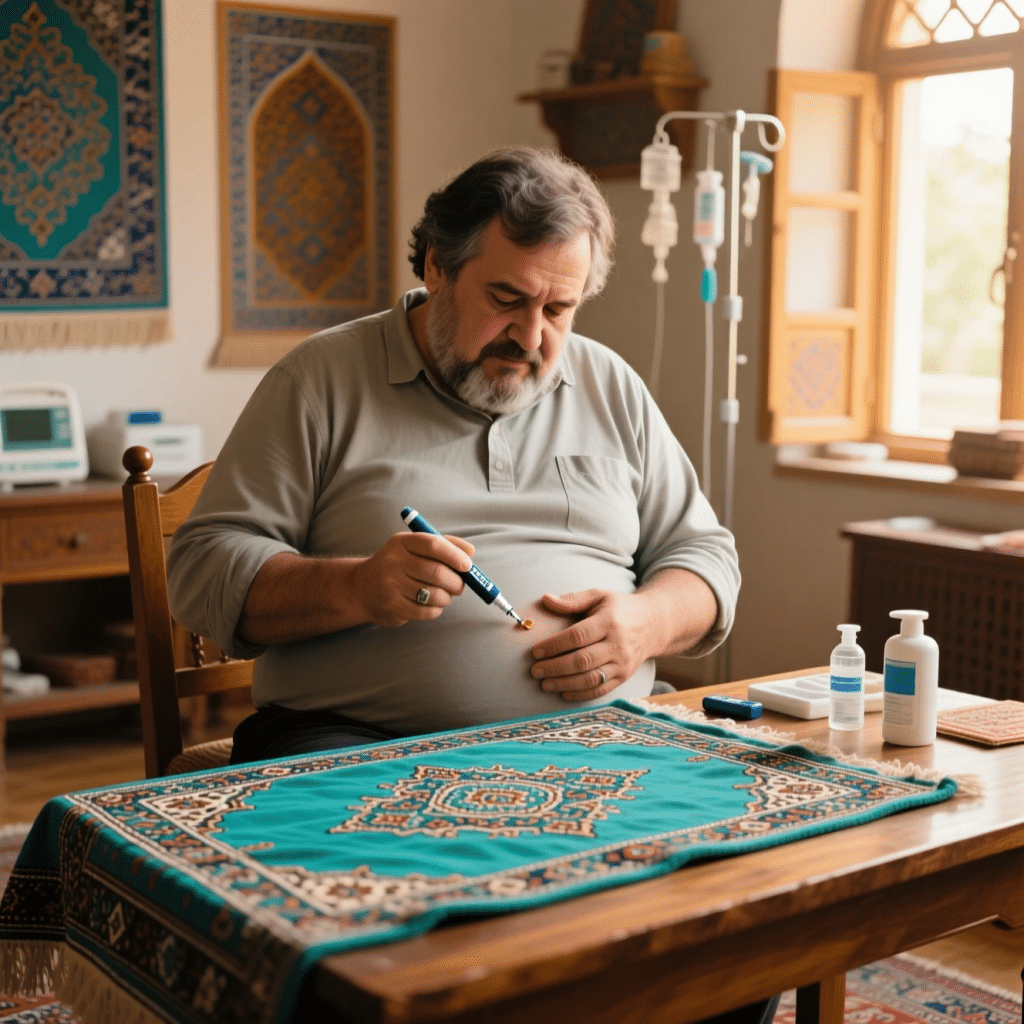 نحوه تزریق انسولین قلمی در شکم