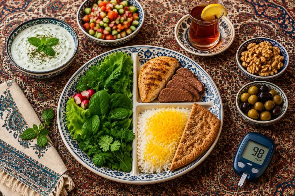 سفره ایرانی و قند خون افراد دیابتی