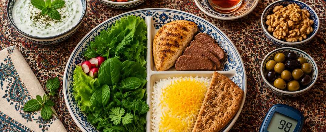 سفره ایرانی و قند خون افراد دیابتی